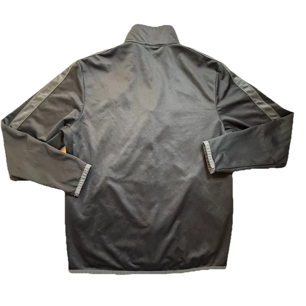 Nike Jacket Mens L Black/Gray‎ Therma Fit Full Zip Athletic Track Hoodie Sporty